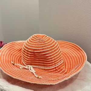 Orange Striped Sun Hat